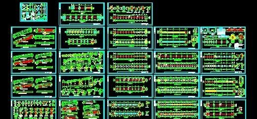 框架结构铁矿运输机皮带廊施工图