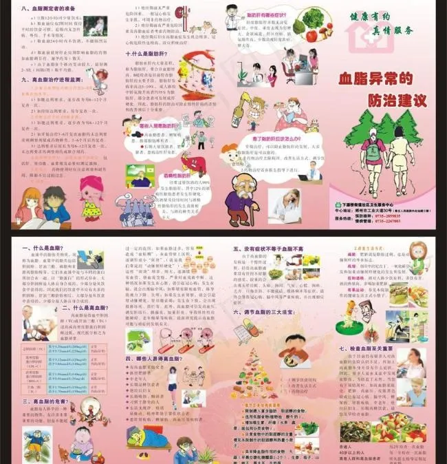 血常异常三折页图片cdr矢量模版下载