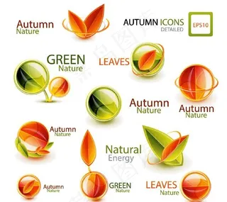 秋季自然主题图标设计