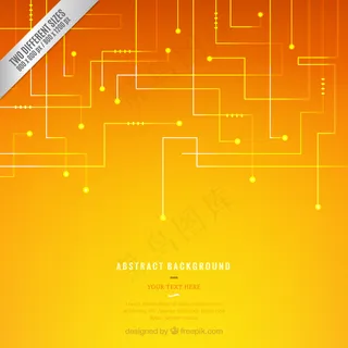 橙色和黄色色调的技术背景