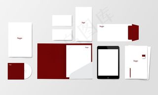 红白色调VIS设计元素