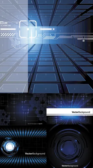 科技感蓝色星光背景矢量素材