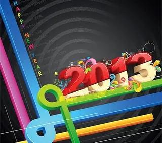 精美圣诞与新年背景矢量