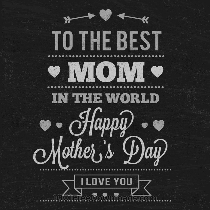 母亲节字体在黑板