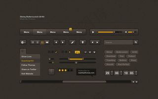 黑色系界面元素PSD素材