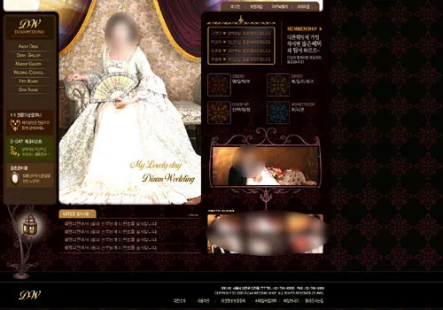 婚纱摄影网页模板psd模版下载