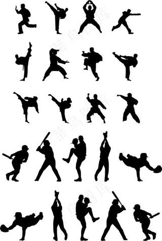 人物剪影矢量素材