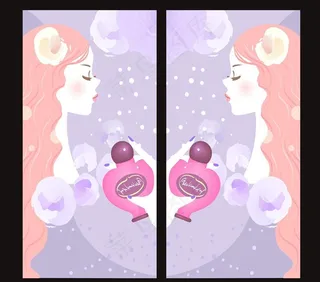 唯美卡通玻璃贴纸图片