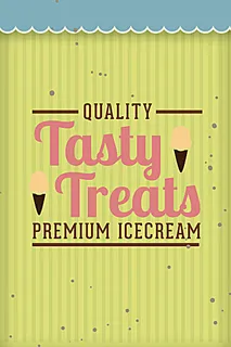 条纹背景冰淇淋冷饮单