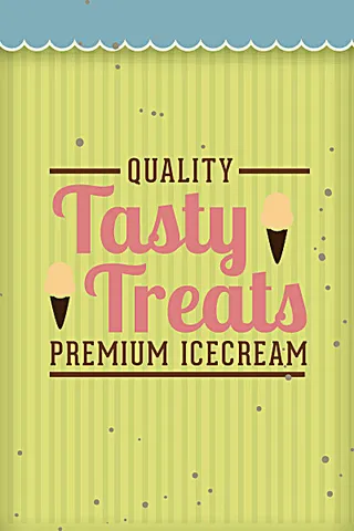 条纹背景冰淇淋冷饮单