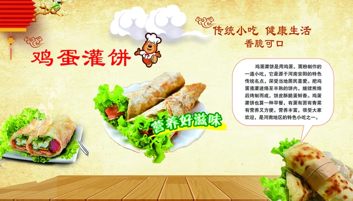 鸡蛋灌饼原康大队门口室内psd模版下载
