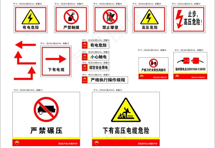 安全指示牌图片cdr矢量模版下载