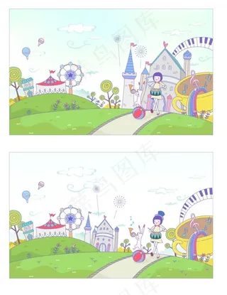 女孩开心生活矢量3