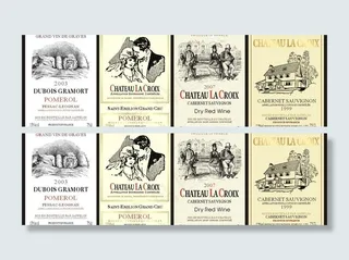 法国葡萄酒标签图片
