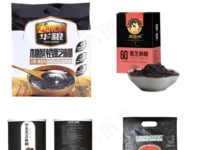 膳食养生芝麻糊实物png图片psd模版下载
