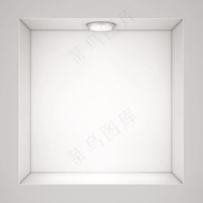 白色墙壁里的展台图片