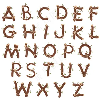 20个字母创意矢量素材