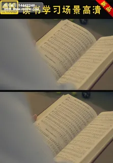 4K高清读书学习看书场景视频素材