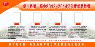 优秀教师展板