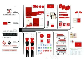 餐饮企业VI树psd素材