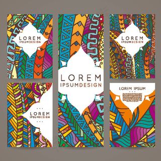 时尚彩色名片设计