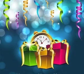 圣诞礼盒贺卡设计矢量二