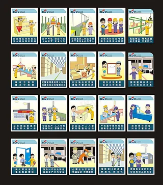 安全生产漫画展板