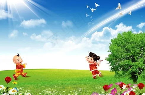 小孩嬉戏图片 小孩嬉戏图片