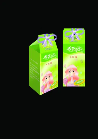香草茶红茶包装盒psd模版下载