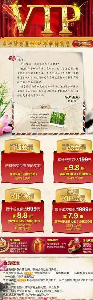 网店vip会员页面图片psd模版下载