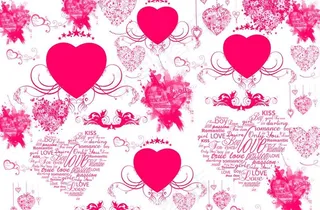 心型花纹深粉红色图片