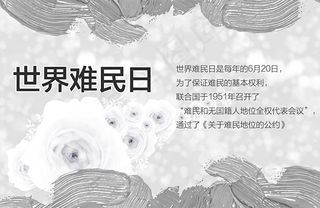 世界难民日海报