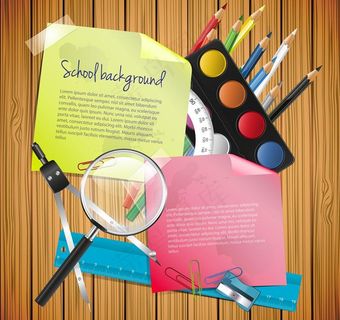 学校学生用品背景图片