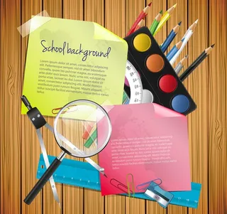 学校学生用品背景图片