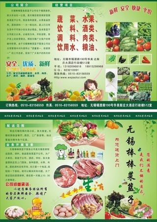 蔬菜 水果 宣传单图片