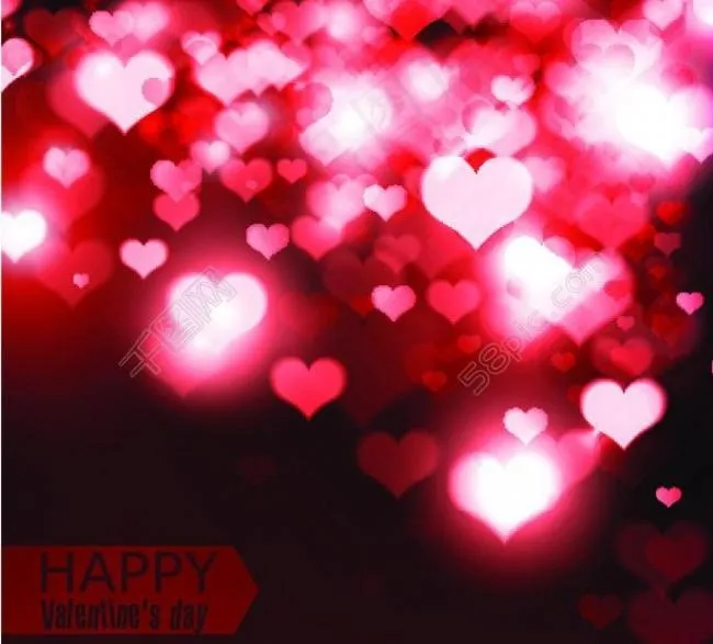 情人节红心背景图片eps,ai矢量模版下载