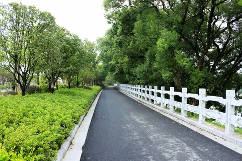 柏油路石护栏图片 柏油路石护栏图片
