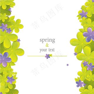 卡通花朵边框装饰矢量素材