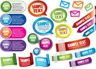 精致标签贴纸EPS矢量素材