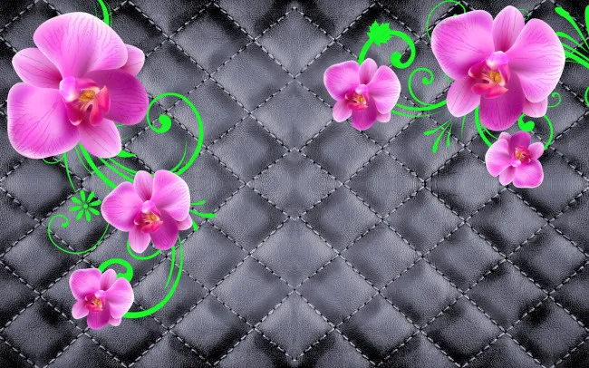 3D兰花软包背景墙(9071X5669(DPI:72))psd模版下载