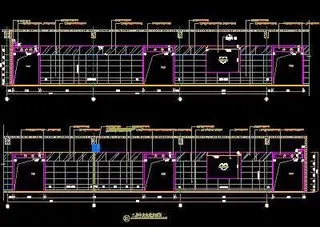 二层中庭走道立面图(一)-门诊、急...