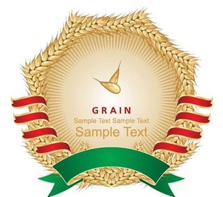 麦穗与标签矢量素材二