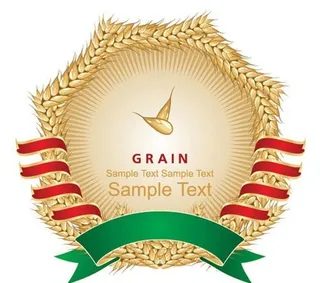 麦穗与标签矢量素材二