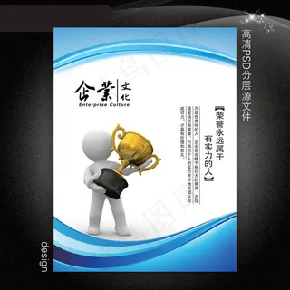 企业文化展板PSD模板下载