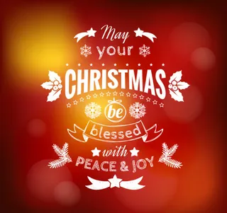 梦幻光晕圣诞艺术字