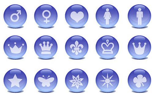 圆形水晶球矢量图标素材