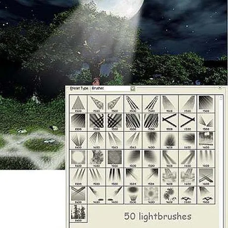 50款高清光线PhotoShop笔刷