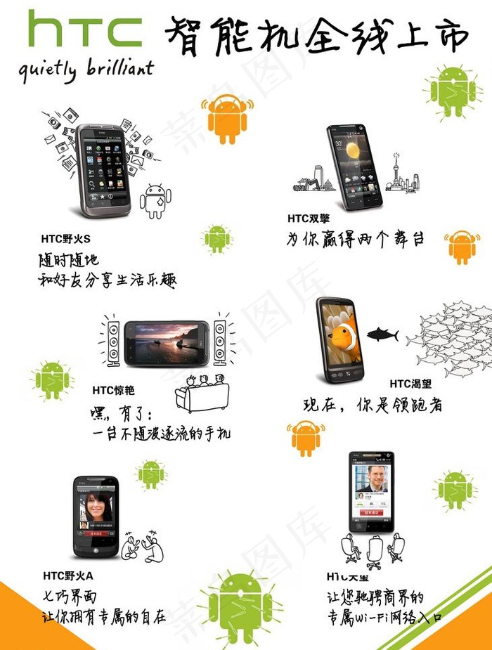 htc手机dm单图片psd模版下载