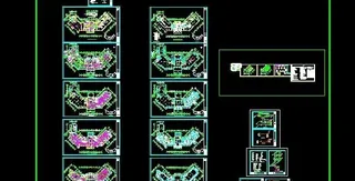 海鲜城海水源热泵空调全套暖通图纸