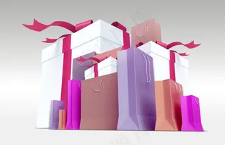 购物袋纸袋礼盒PSD分层素材